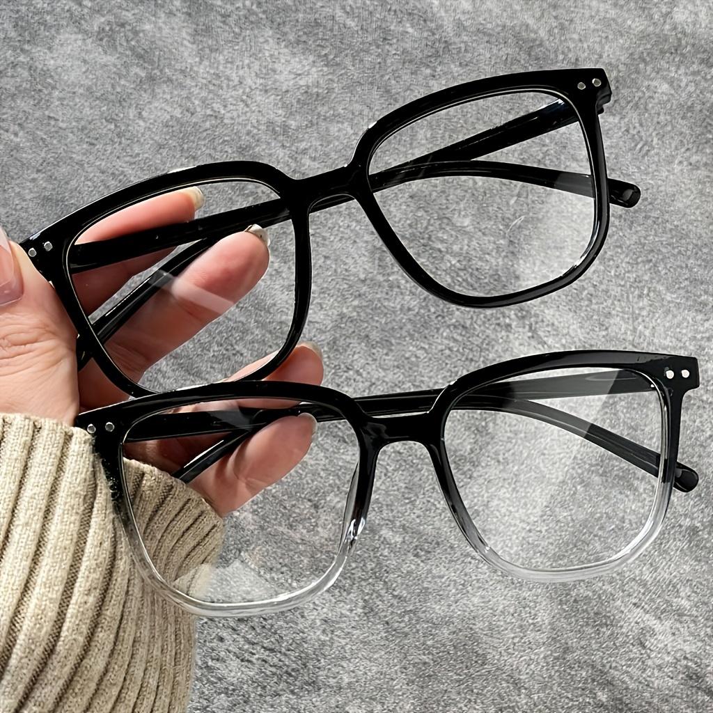 Blue Light Blocking Fashion Glasses for Adults - Oval Plastic Elegant Non-Prescription Protective Eyewear, Statement Frame Glasses to Decrease Eye Fatigue, Ideal for Computer/Gaming Use (1pc Fashion Accessory)