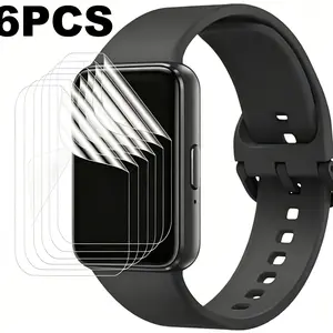 For Samsung Galaxy Fit3 Watch Screen Protector Film, 6-Pack Hydrogel Full Coverage, HD Transparent Tpu, Not Glass Material