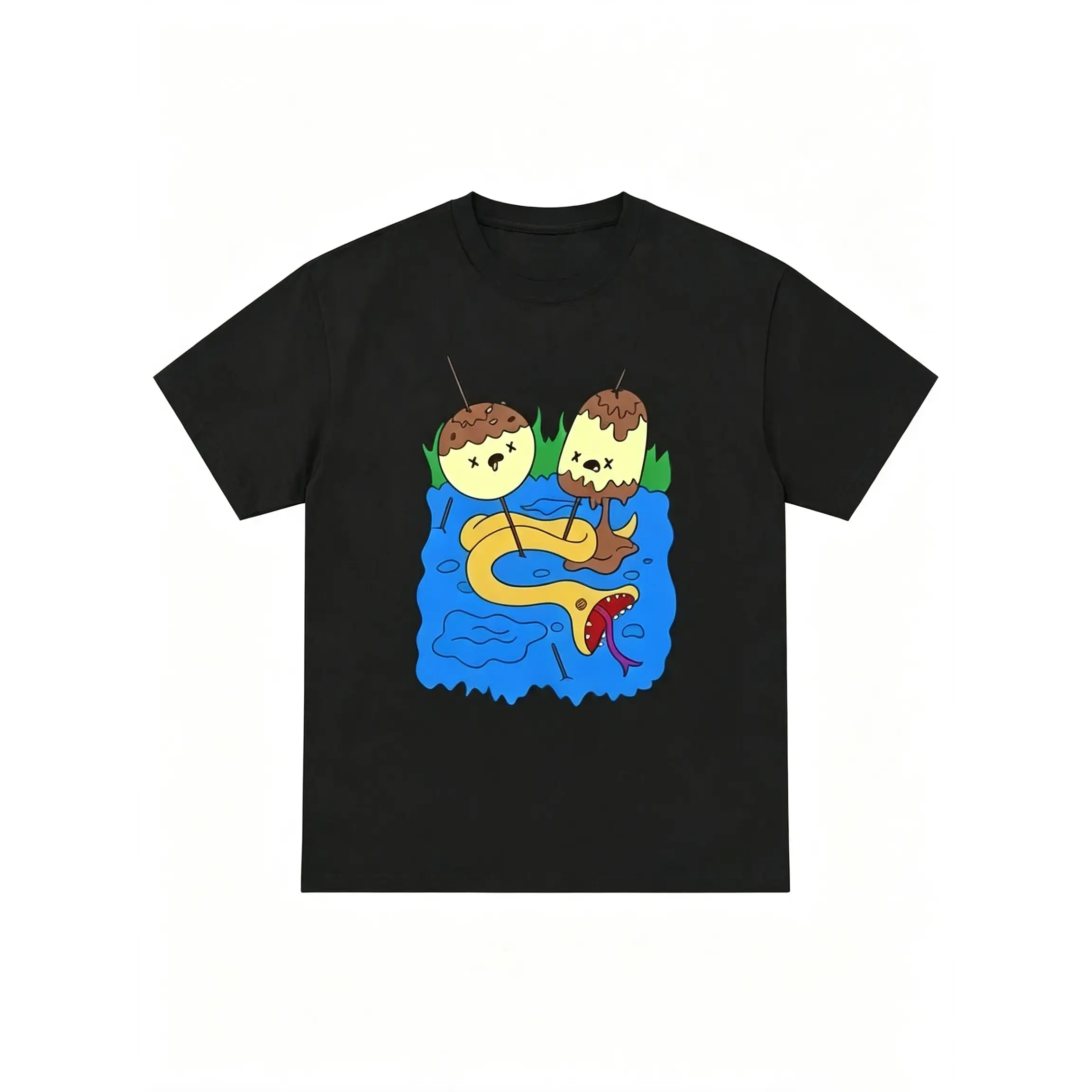 Men's Adventure Time Marceline Digital Print Cotton Twill Short Sleeve Top - Unisex Casual Round Neck Streetwear Basic Classic Personalized Sports & Outdoor T-Shirt
