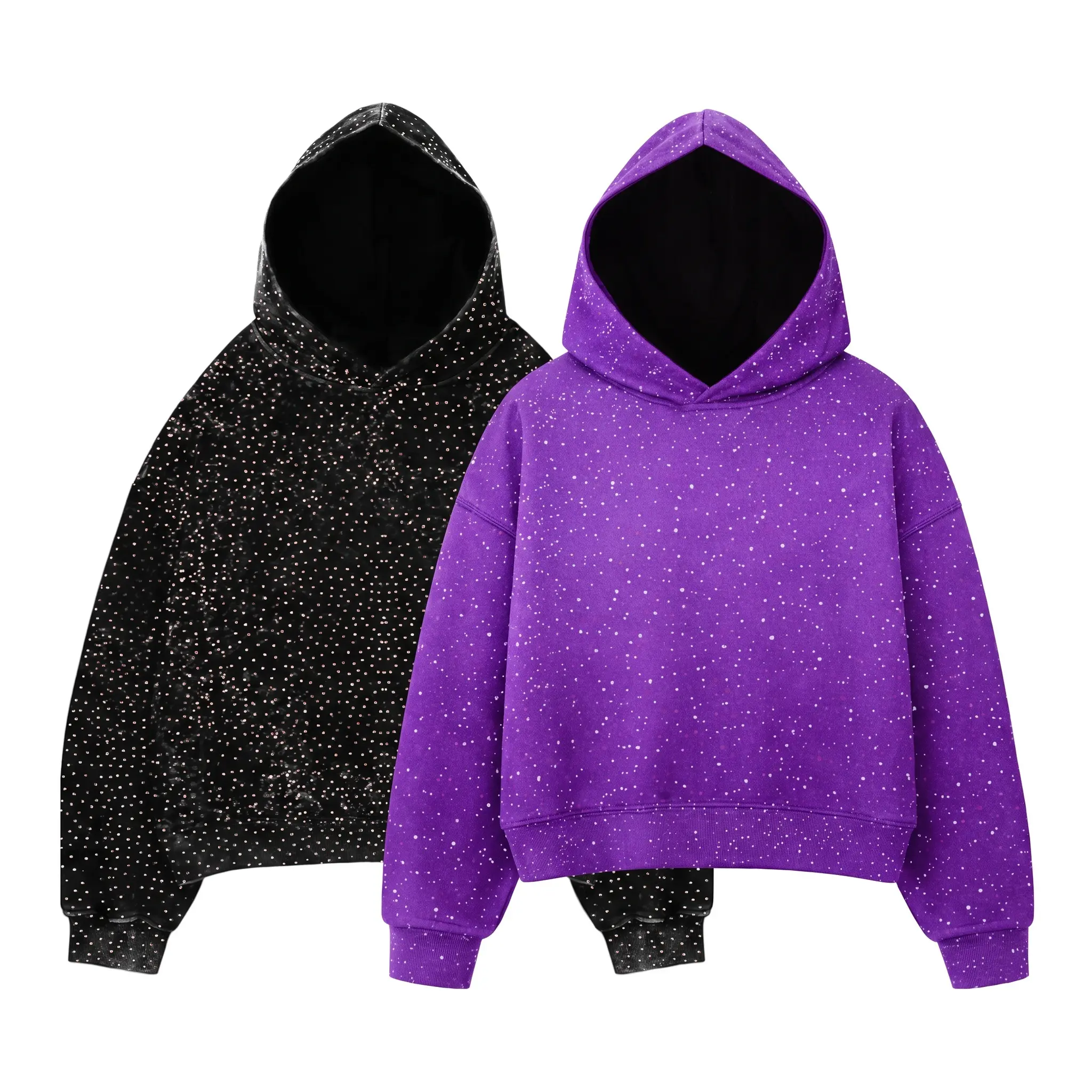 Cozy Tie Dye Hoodie For Fall Everyday Essential Loose Fit Stand Collar Zipper Hooded Jacket Long Sleeve Regular Thickness Flat Knit Unisex Style Black Purple Blue White Pink Wine Red Navy Menswear Sweatshirts, Full Zip, Polyester Blend