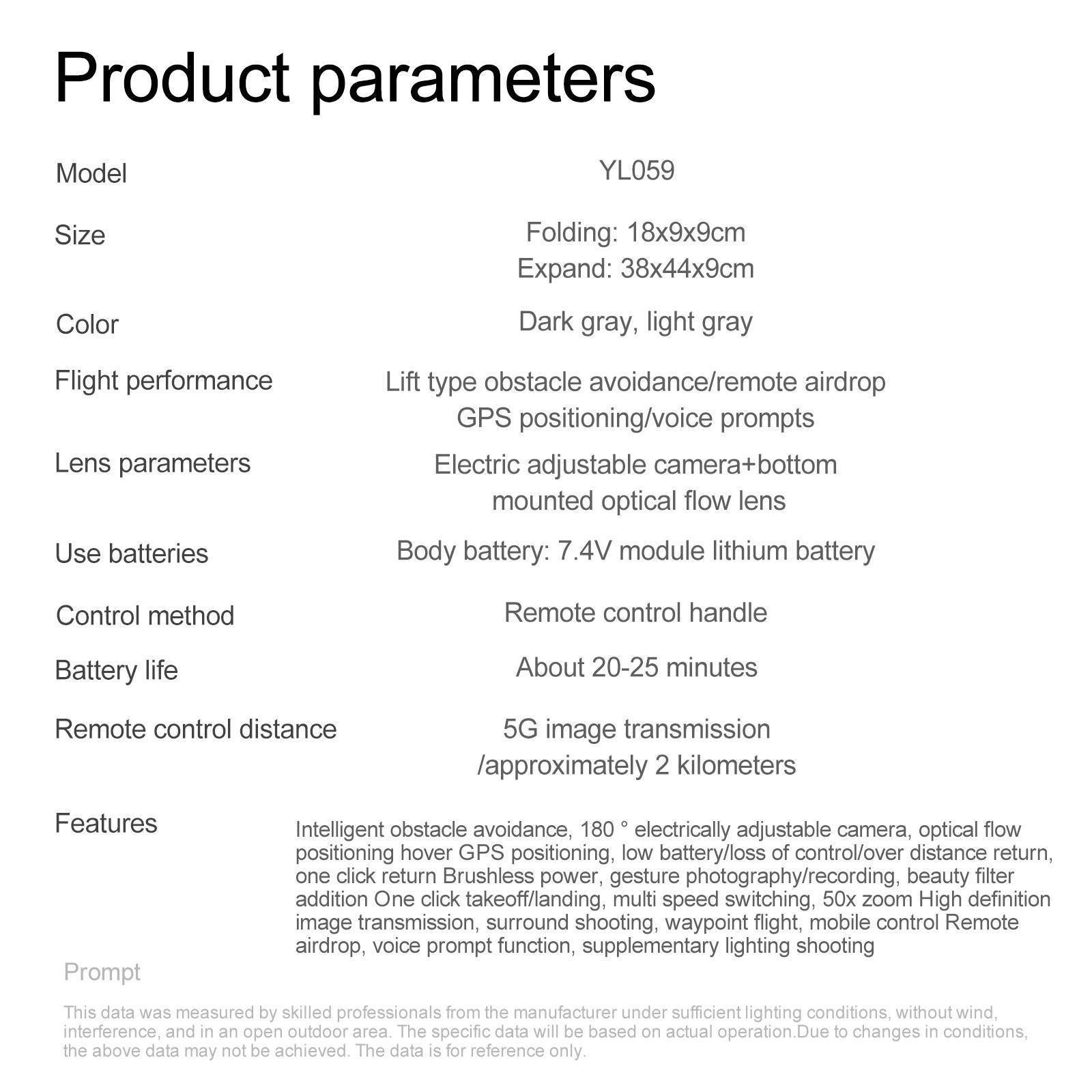 New Design GPS Drone with 180° ESC Camera 5G Large Screen Remote Control Lifting and Obstacle Avoidance Head Brushless Power GPS Return for Amateur Players.