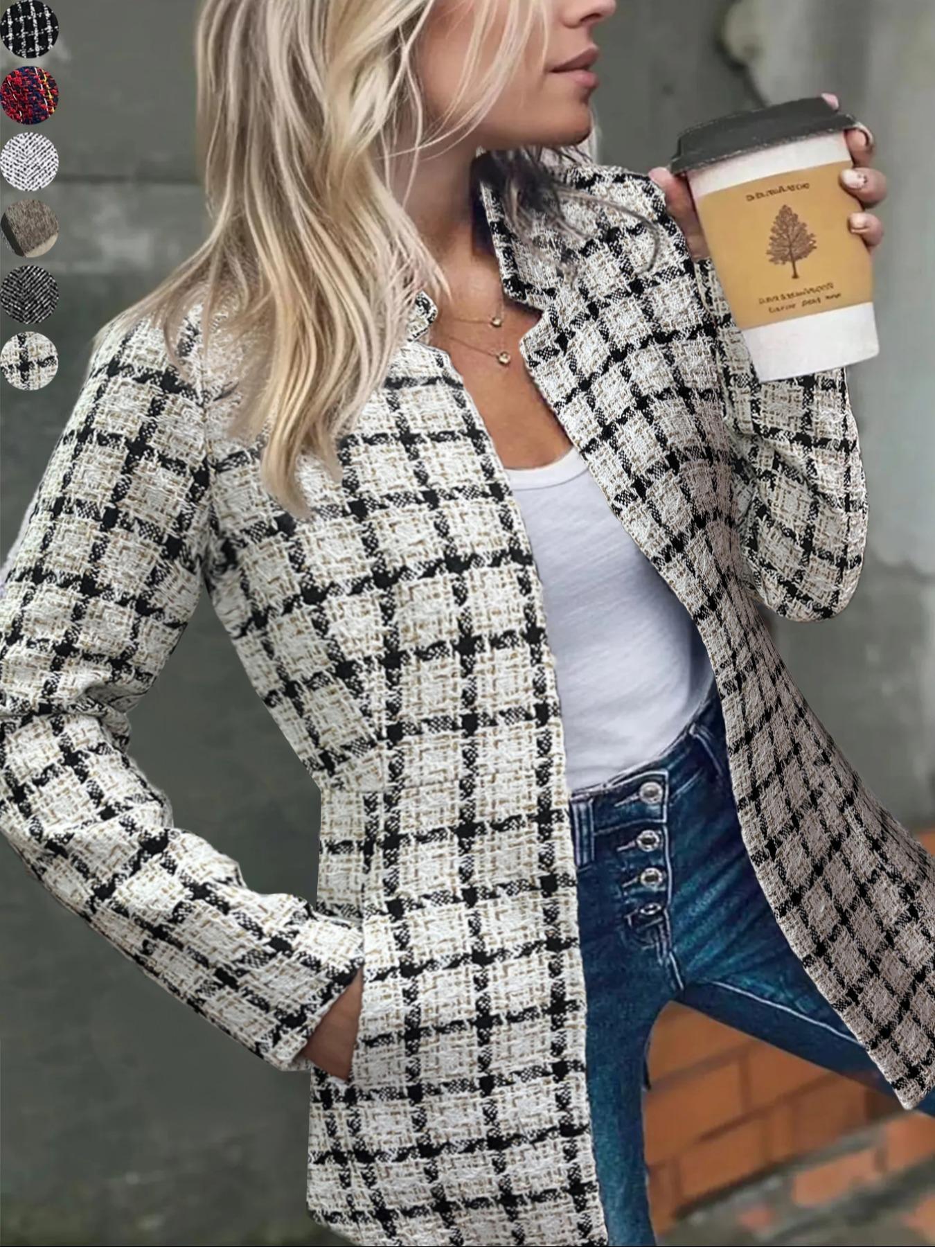 Women's Plush Coat, Soft Fleece Outerwear, Stylish Long Sleeve Fitted Winter Jacket, Warm and Cozy, Perfect for Cold Weather, Ladies Fashionable Clothing