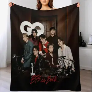 Arirang Cam-Army Flannel Blanket, Large Size, Soft Lightweight All Seasons Use, Ideal for Bed Sofa Office Camping Travel, Military Camouflage Fan Merchandise, Tactical Aesthetic Cozy Room Decor Bedding