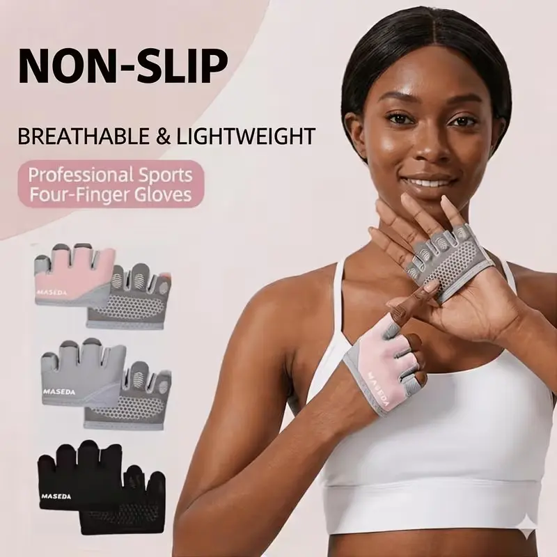 Weight Lifting Gloves, Short Micro Workout Gloves for Men & Women, Grip Pads with Full Palm Protection,Great for Weightlifting,Gym,Cross Training,Powerlifting