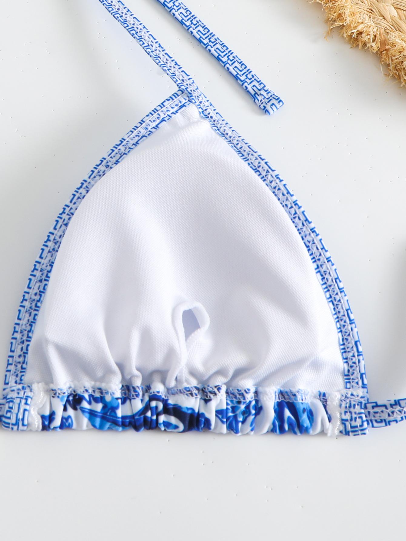 Printed triangle cup sexy bikini 2026 two-piece swimsuit bikini