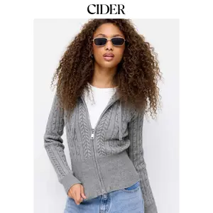 Cider Cable Knit Hooded Knotted Cardigan SummerFinds