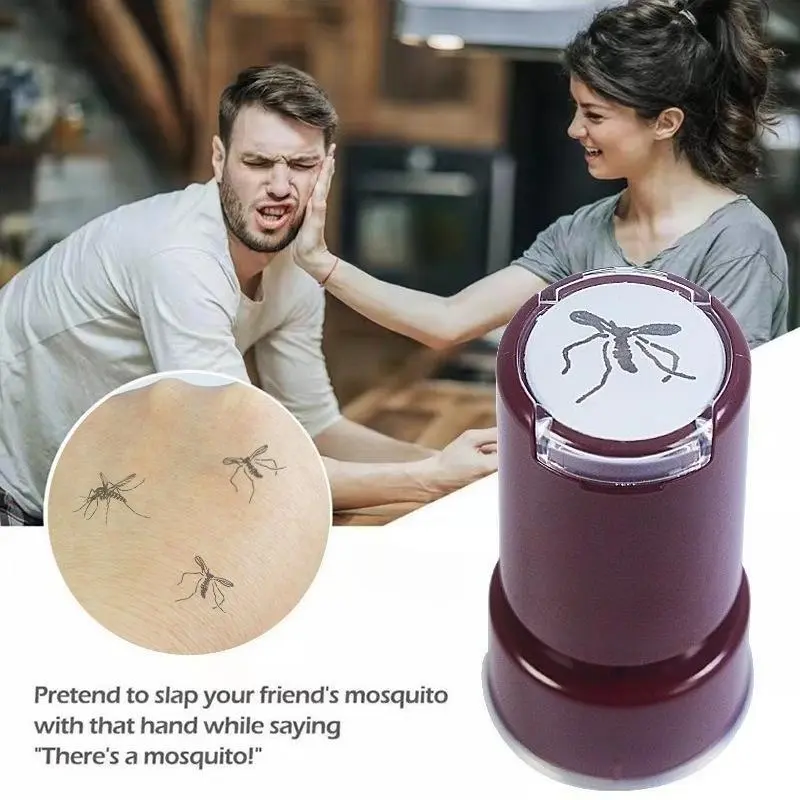 Lifelike Self-Inking Dead Mosquito Stamp, Pocket-Sized Novelty Gag Toy with Long-Lasting Ink, Funny Gifts Accessories for Office Pranks, Birthday Celebrations (Sports & Outdoor Accessory)
