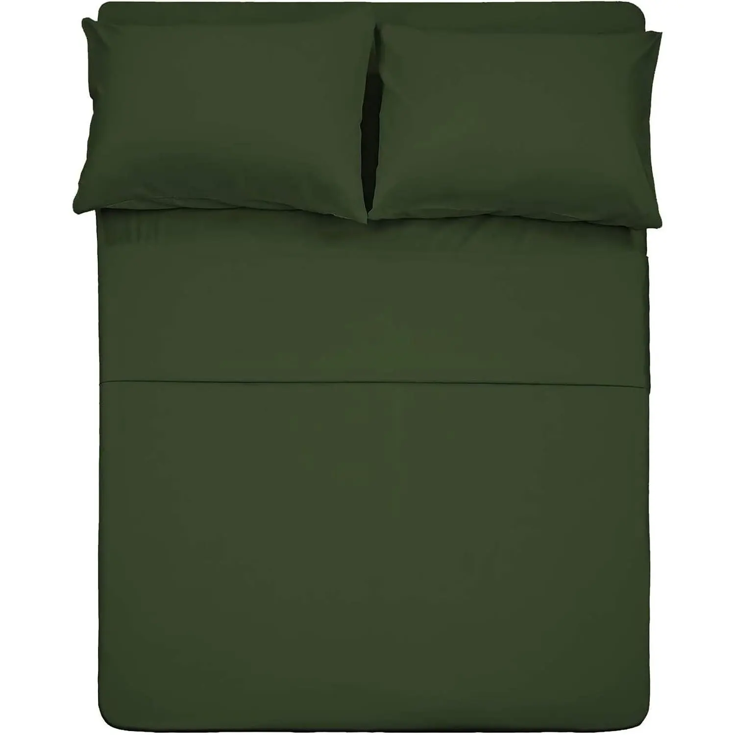 4 Piece Bed Sheet Set (Full Size Olive Green) 1 Flat Sheet,1 Fitted Sheet and 2 Pillow Cases,100% Brushed Microfiber 1800 Luxury Bedding,Deep Pockets,Extra Soft & Fade Resistant