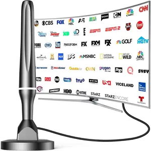 TV Antenna for Smart TV Indoor, Digital Antenna for Local Channels，360 Degree Long Range Signal Reception, 4K 1080P HD Digital Antenna, Easy Install for Local TV Channels (White)