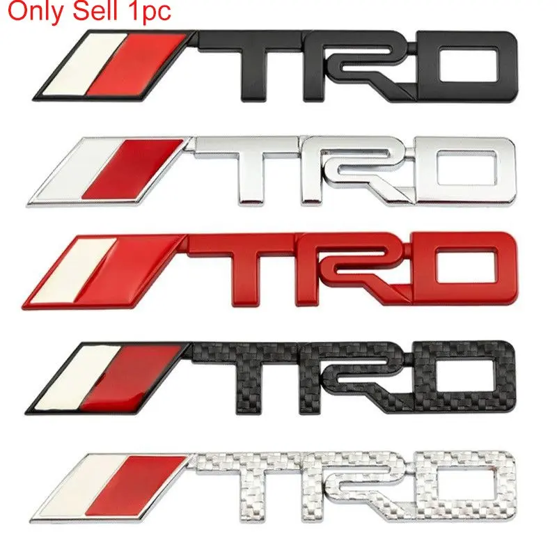 3D TRD Emblem Car Front Grille Trunk Rear Badge Sticker Accessories Car Decorative Sticker For Toyota TRD Supra Aygo Prado RAV4 Hilux Yaris Corolla 4Runner Camry Avalon Highlander Decoration Accessories Car Stickers