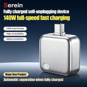 Serein Stop Charge Smart Charger, 2026 New Auto Disconnect Charging Cable Protector, Fast 140W High Speed Charger, LED Digital Display, Overcharge Protection Adapter for Phone Laptop Tablet USB Charging Cable