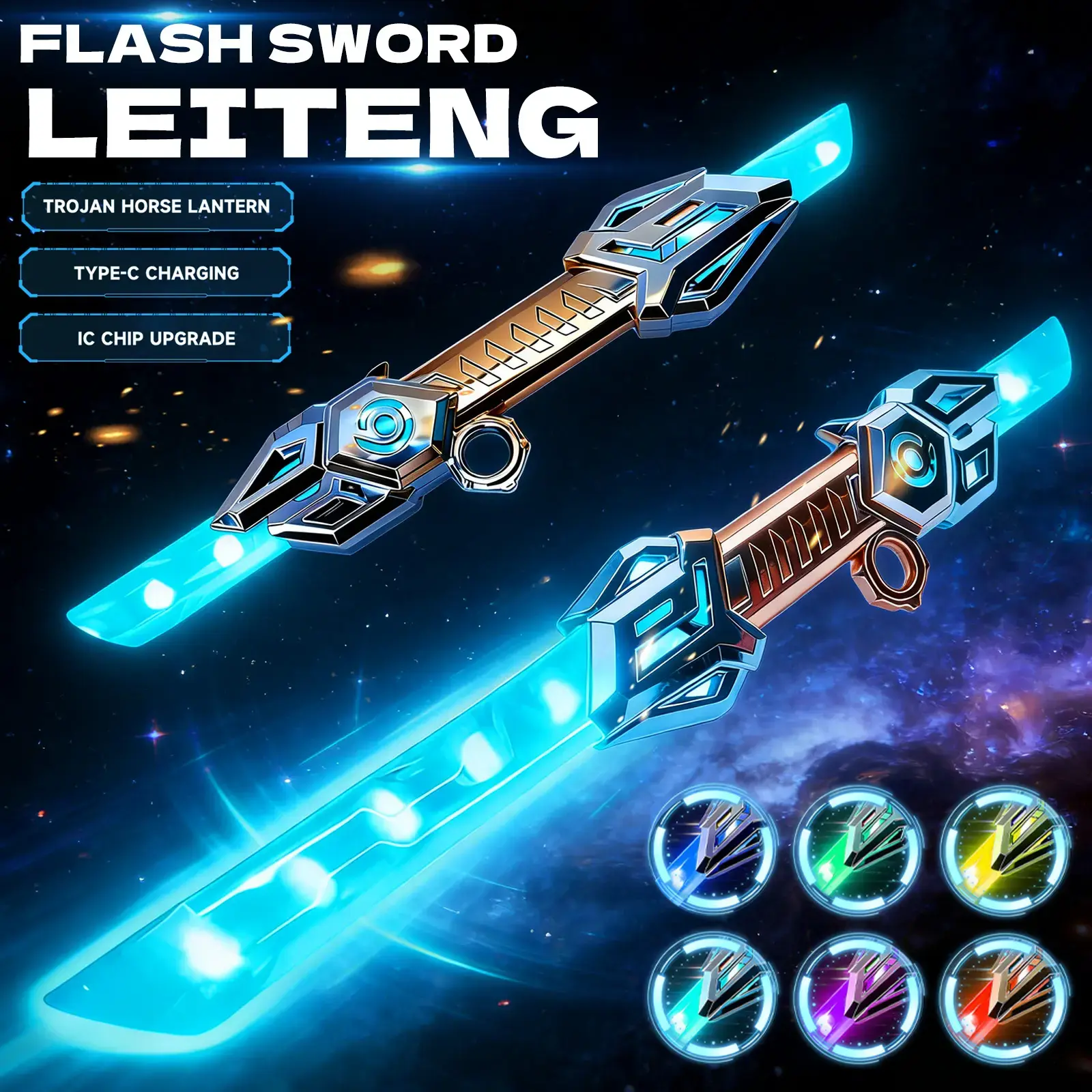 Retractable Dual Blades Lightsaber Toy with Cool Collision Sound Effects, Multi-Color Lights, Wielding a Powerful Sound Effects Lightsaber, Flashing Finger Spinning Toy, Ideal Gifts for Christmas and Birthday retractable lightsaber toy swor