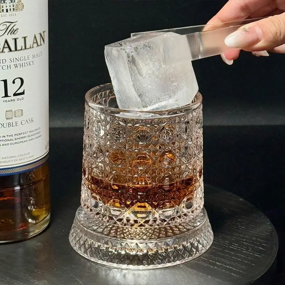 360° Rotating Crystal Glass Cup, Elegant European Bar Gift, Creative Whiskey Glass, Whiskey Cups, Stress Relief Cocktail Cup, Suitable for Bars and Beverages, Crystal Glassware