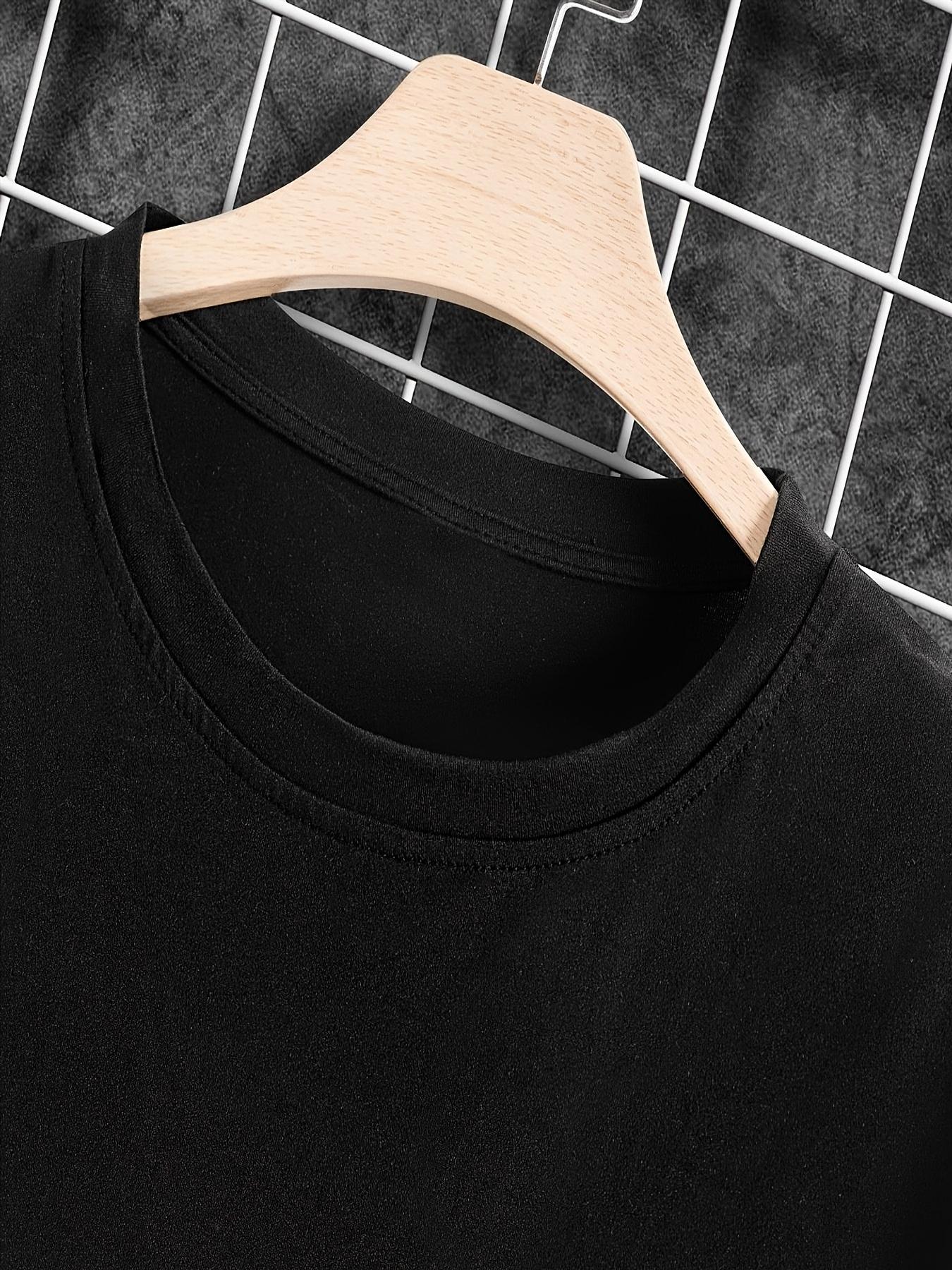 Black pure cotton T-shirt 4393