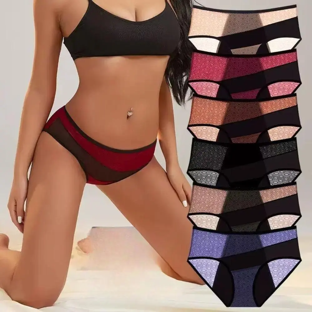 Women's 6PCS Plus Size Mid-Rise Reusable Period Panties - Essential Feminine Protective Underwear, Soft Breathable Lightweight Fabric, Full Leak Protection, Absorbent, Fits Daily Sports & Outdoor Use, Leakproof, Simple