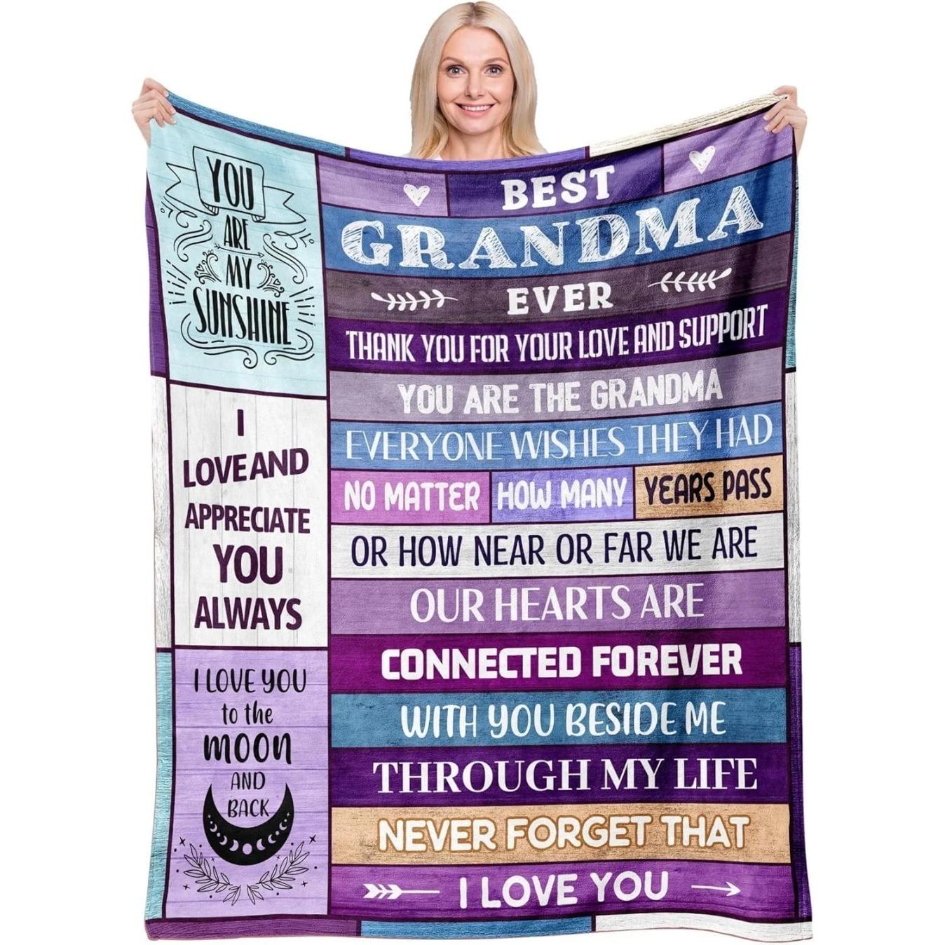 Perfect Gift for Abuela Soft Throw Blanket Cozy Lightweight Blanket for Mom Mama Dad Wife Sister Grandma Birthday Anniversary Mother's Day Father's Day Gift