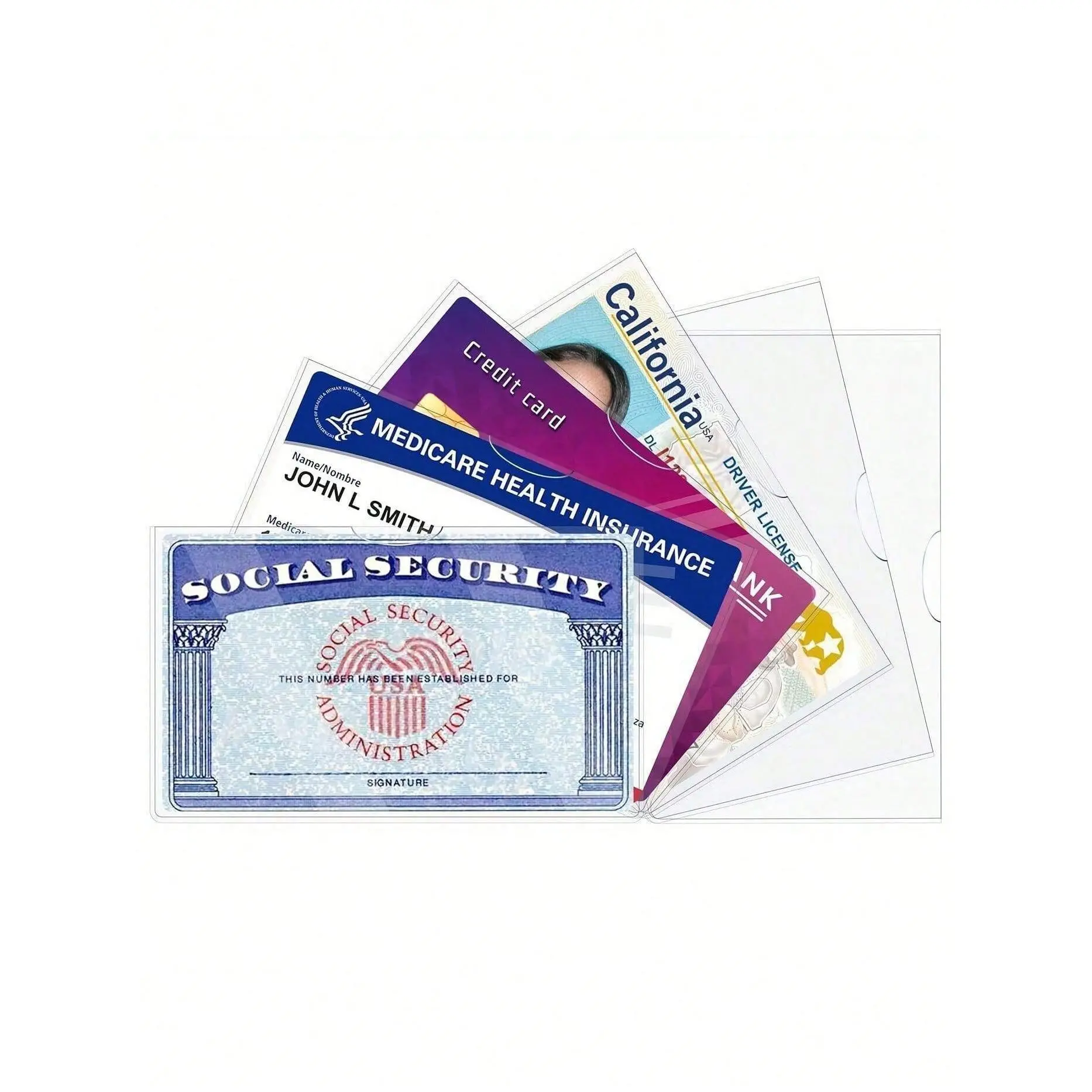 Back to School Plastic Card Holders, 10pcs PVC Waterproof Sleeves - Thick, Tear-Resistant, Soft, Transparent, Writable, 1 Size for Student ID, Credit Cards