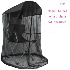Mark Deng Outdoor Camping & Fishing Mosquito Net Cover—Features a zippered opening and a waterproof canopy. (Chair not included.) Designed for use with sun chairs, featuring breathable, mosquito-repellent fabric. Ideal for fishing and camping.