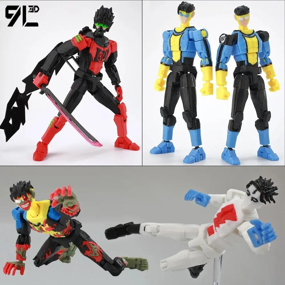 3D Printed Anime Action Figure, 5.5-Inch PETG Superhero with Interchangeable Parts and Artistic Detail, Fully Articulated for Play/Display and Action Poses, Overlord, 14Cm