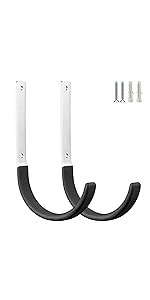Heavy Duty Steel Hooks,Garage Storage Utility Hooks,Heavy Duty Tool Organizer,Steel Wall Mount Hook, Hose Hanger, Garage Garden Hooks (2)