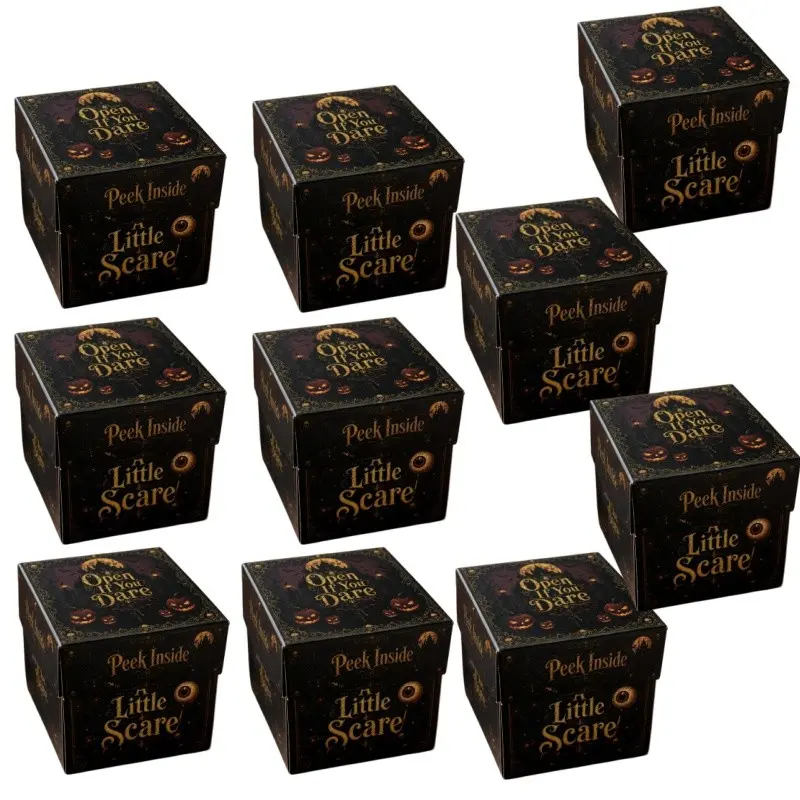 Halloween Explosion Gift Box, Double-Sided Print Surprise Pop-Up Box, Horror Pattern, Unique Folded Cardboard Box, Perfect for Halloween Gifts