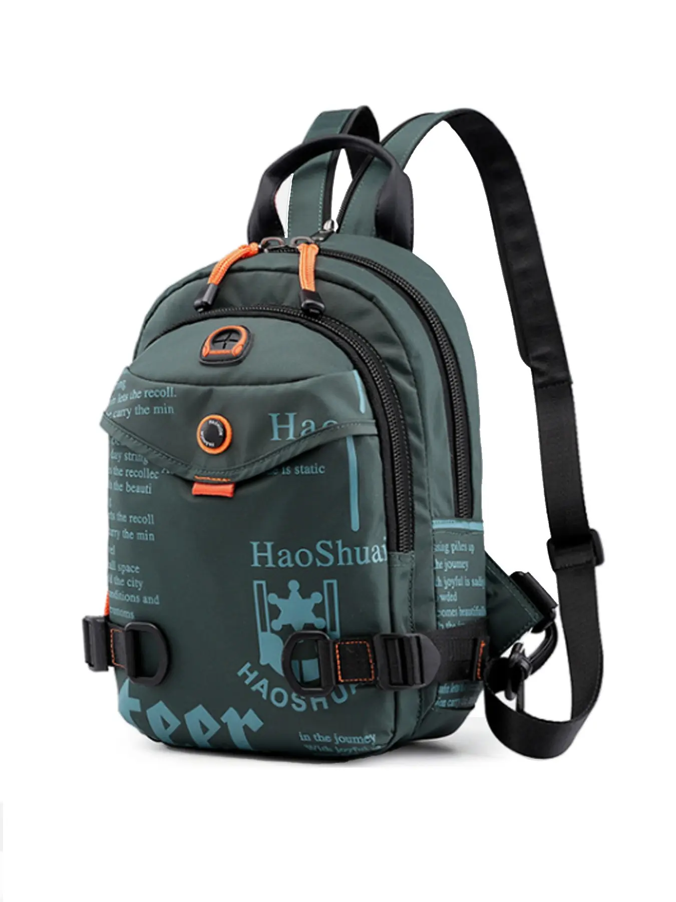1 Pack Men's Multifunctional Outdoor Chest Bag, Waterproof Crossbody Backpack, Mini Travel Pouch, Versatile Carrying Options, Casual Style