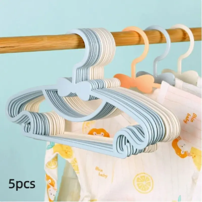 5/10/30 Small Hangers with Bow Design, Portable Display Rack for Kids' Clothes, Durable Plastic, Closet Organizer Hangers, Ideal for Retail & Closet Organization