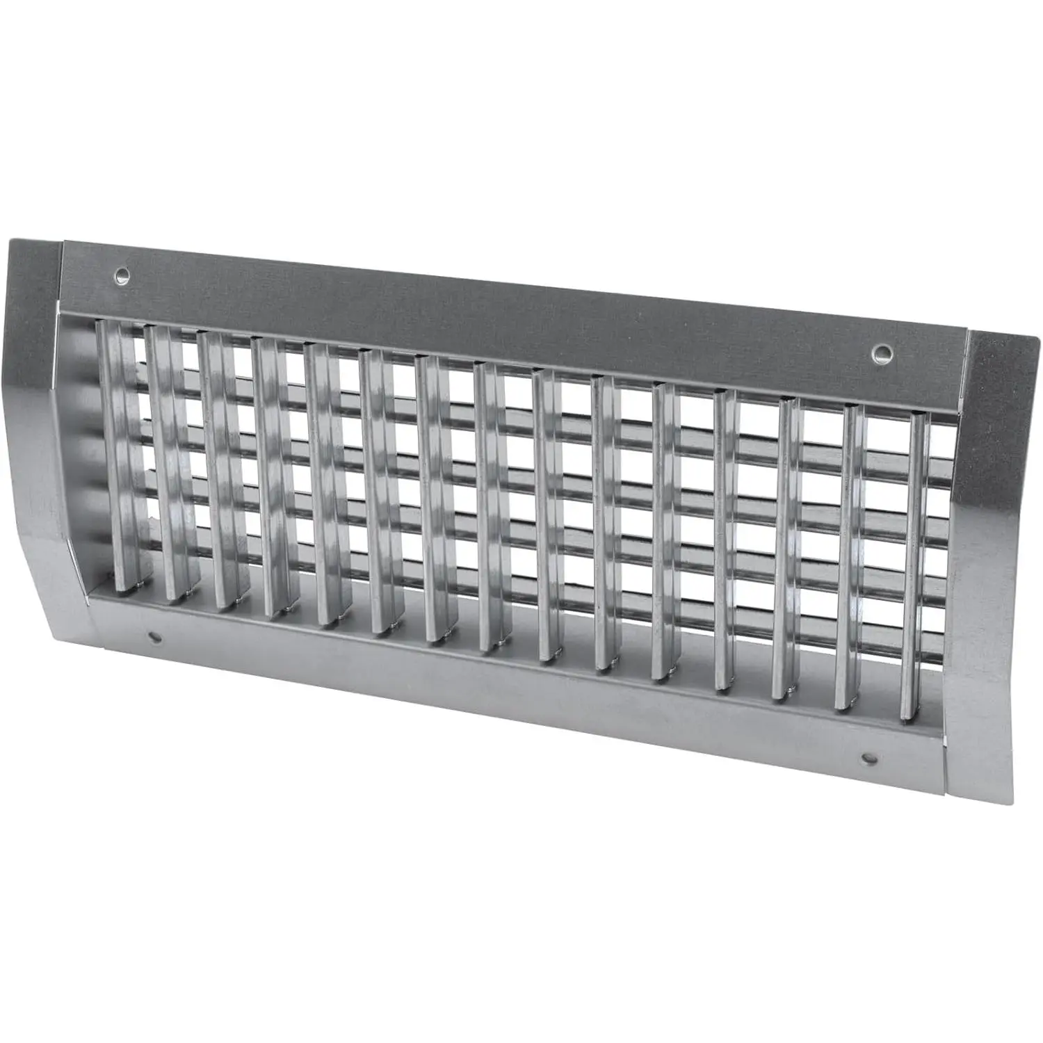 13" x 5" Grille for Round Spiral Duct - Galvanized Steel Register Vent Cover for HVAC Ducting System - 2 Way Adjustable Louver  - Air Duct Ventilation Grill Conditioner/Air Exhaust