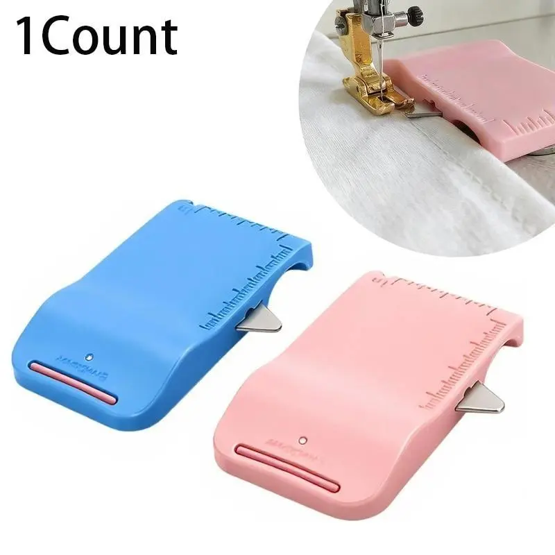 Magnetic sewing machine sleeve tool - Sewing Supplies, Four-sided edge guide, thread cutter and ruler scale, suitable for cuff, lapel and visible line sewing, ABS sewing guide, suitable for beginners