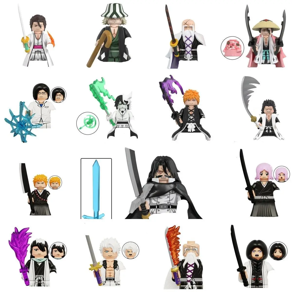 2026 New hot item  WM6164 KDL816  Bleach Mini Anime Mini Action Figures Model Kurosaki Ichigo Ulquiorra Cifer Multiple Accessories Toys Gifts