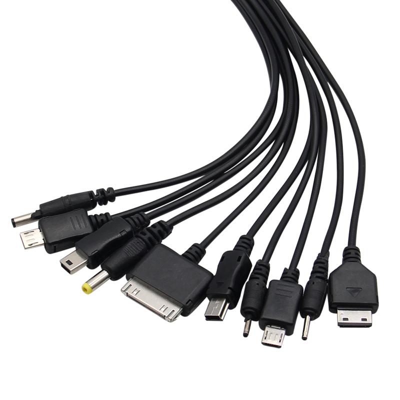 Universal USB To Multi Plug Cell Phone Charger Cable 10 to 1 USB Cable
