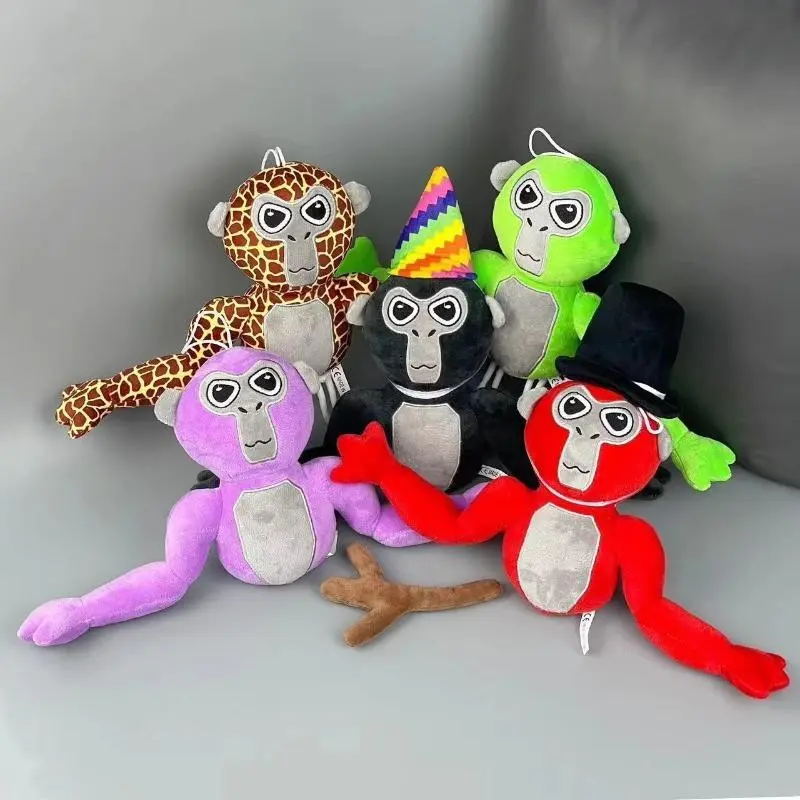 Gorilla Tag Plush Toy Gorilla Tag Monkey Toy Ultra Soft Plush Toy Gorilla Stuffed Animal Toy Cartoon Anime Home Decoration Dolls