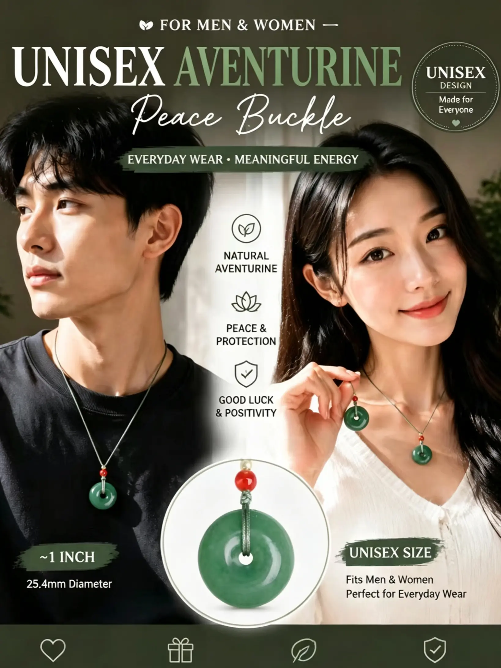 Natural Dongling Jade Peace Pendant, Classic Round Ring, Lucky Stone, Real Natural Light Photography, Elegant Jewelry Accessory