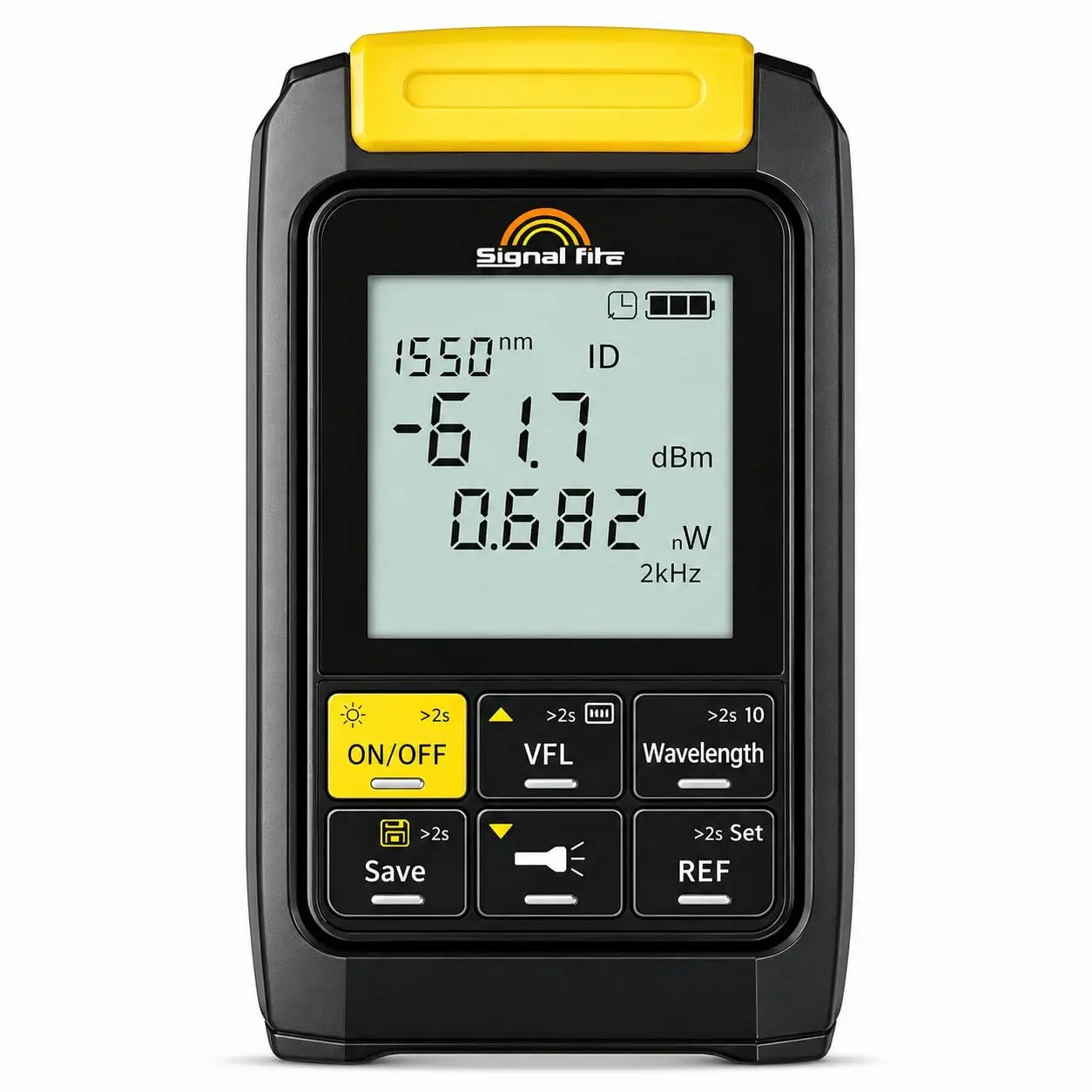 6 in 1 Fiber Optic Tester with Optical Power Meter,-50~+30dBm,VFL Function & RJ45  Test, 850–1625nm Multi-Wavelength, Type-C Rechargeable, 500 Data Storage, Backlight Display, Handheld Tool