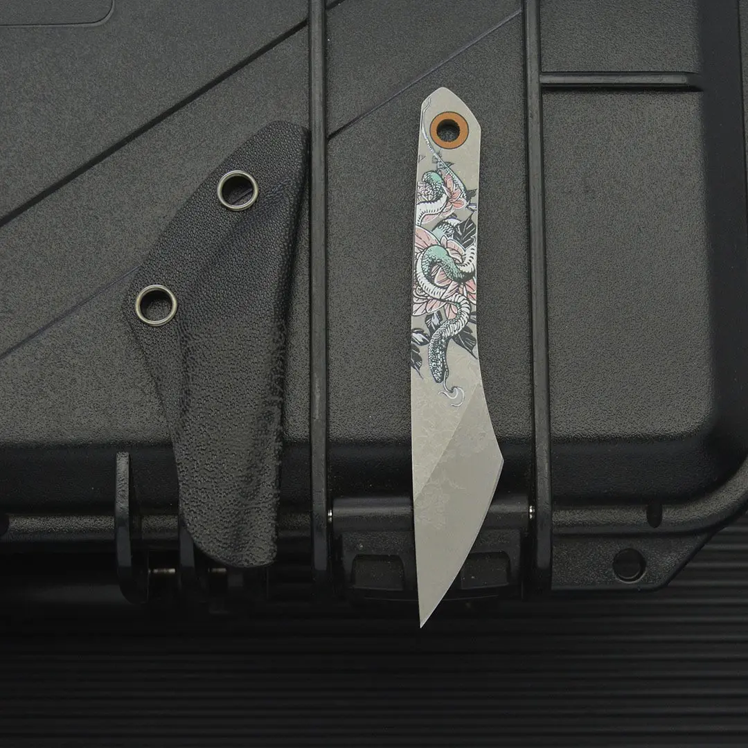 Mini Neck Knife Outdoor Camping Multi-Function Tool Knife, Small Straight Blade Pocket Knife, Self Defense Knife, Unboxing Knife