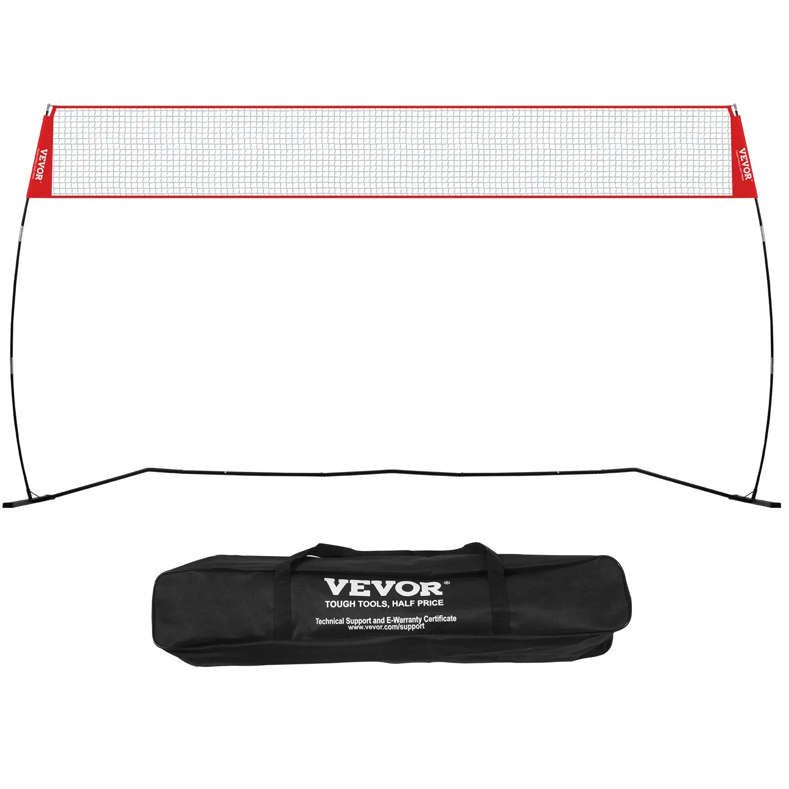 【Summerfinds】VEVOR Freestanding Volleyball Training Net for Indoor or Outdoor Use, Adjustable Height Portable Net System with Carrying Bag, Professional Volleyball Practice Trainer for Hitting or Serving Drills