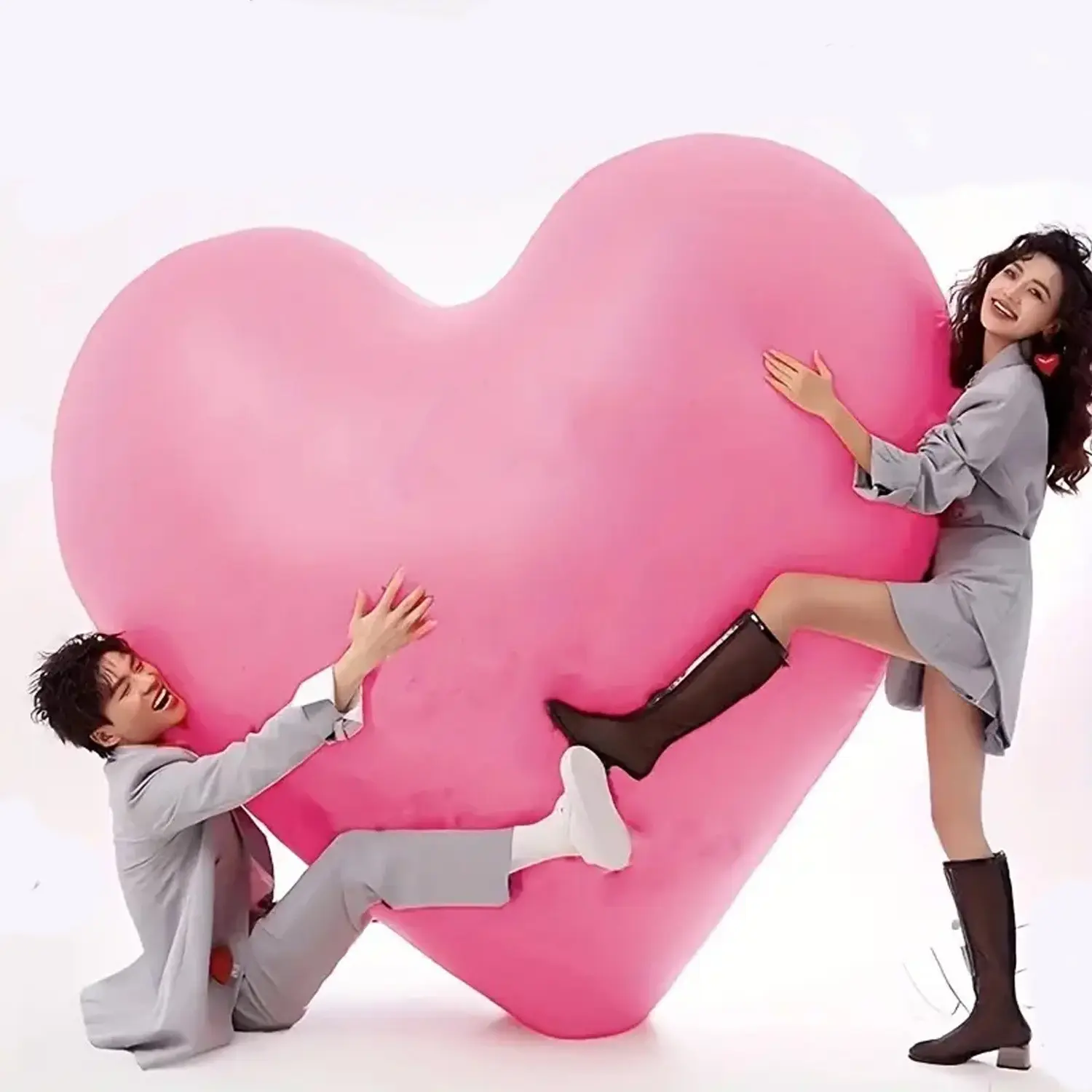 63-Inch Giant Heart Balloon, Ultra-Large Party Decoration, Wedding, Birthday, Valentine's Day, Reusable, Indoor/outdoor, No Power Needed