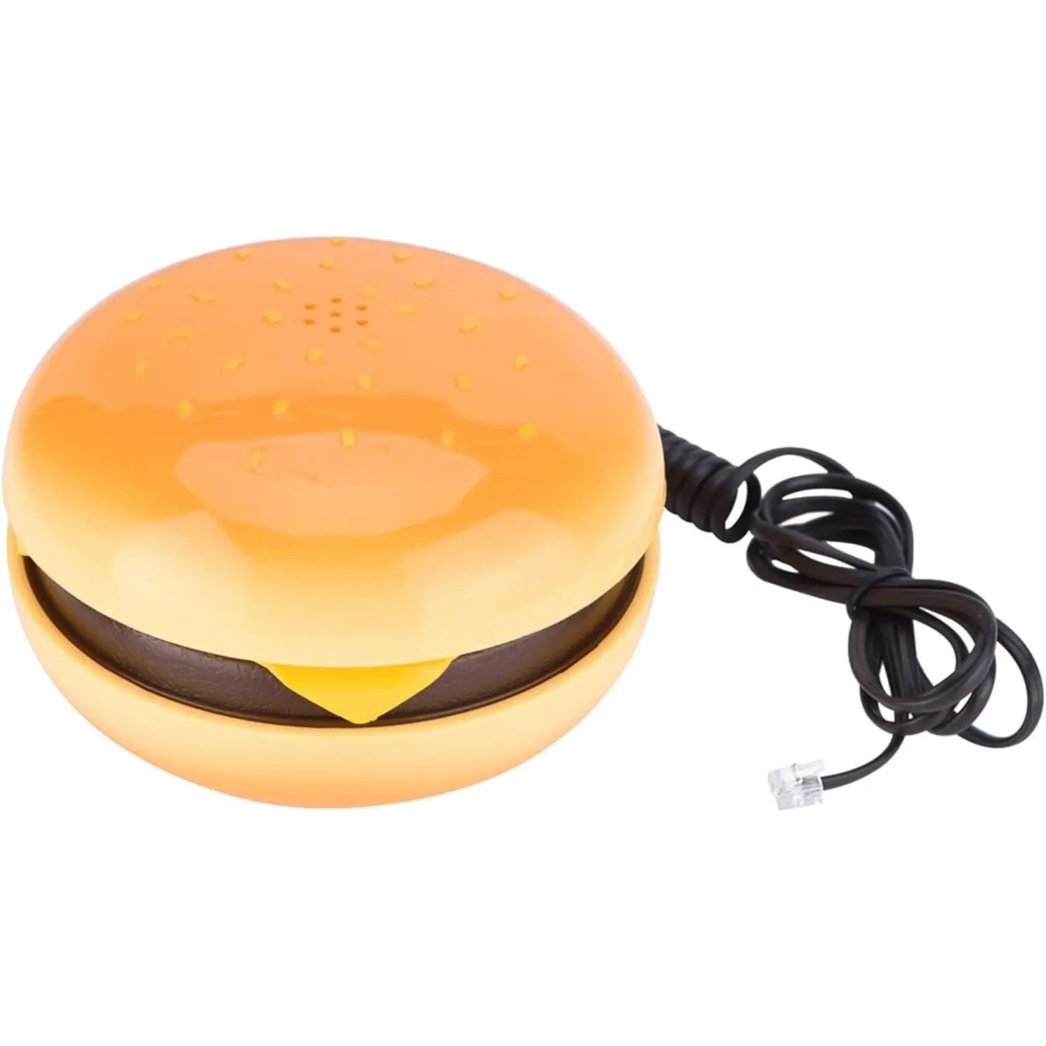 Cute Flip Burger Shape Phone - Wired Landline Payphone, Funny Phone, Playful Gift for Women, Cute Flip Phone
