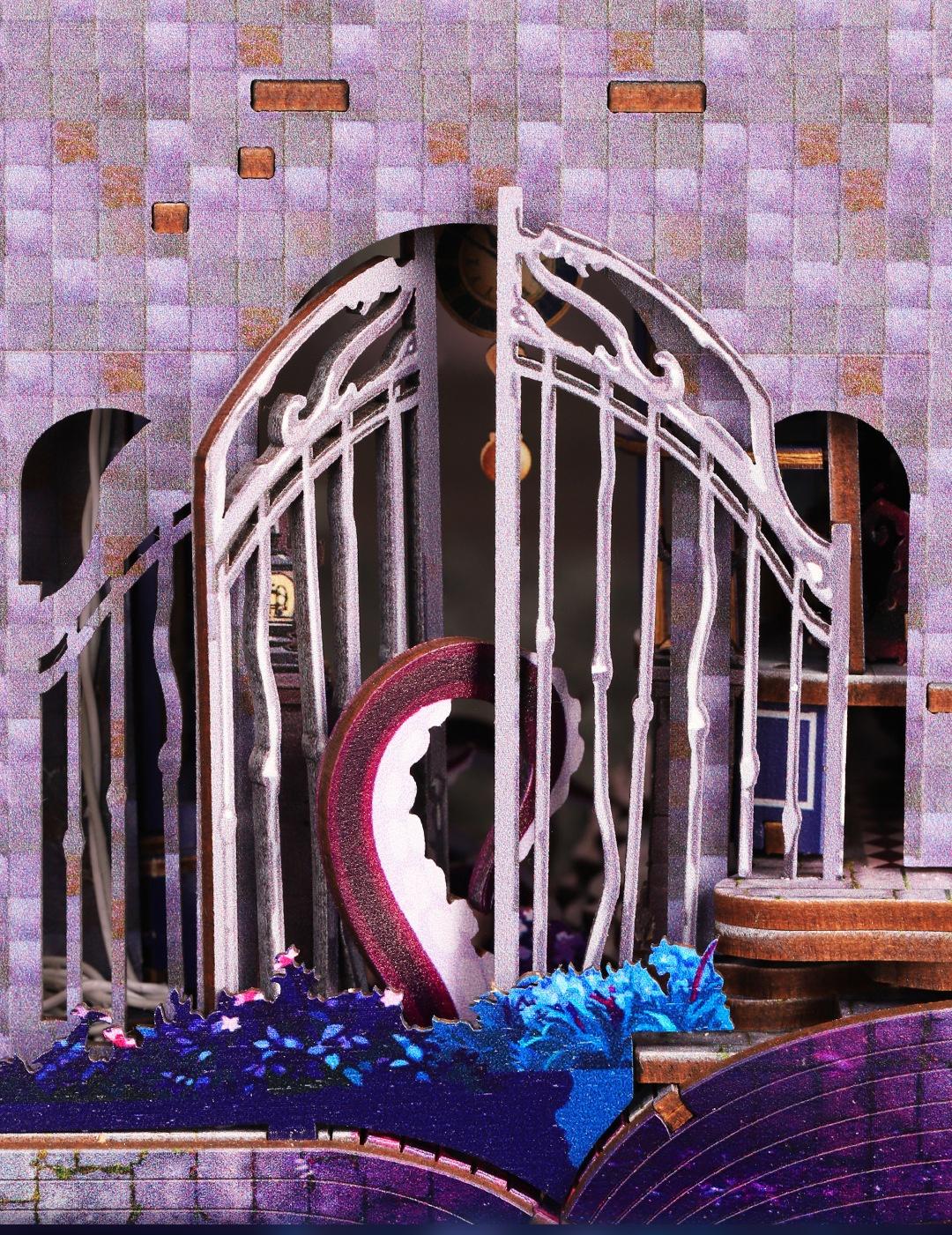 Magic Gate DIY Book Nook Kit - 3D Wooden Puzzle Miniature House with  Light| Enchanted Library Bookshelf Decor| Perfect Creative Gift for Hobbyists & Magic Fans