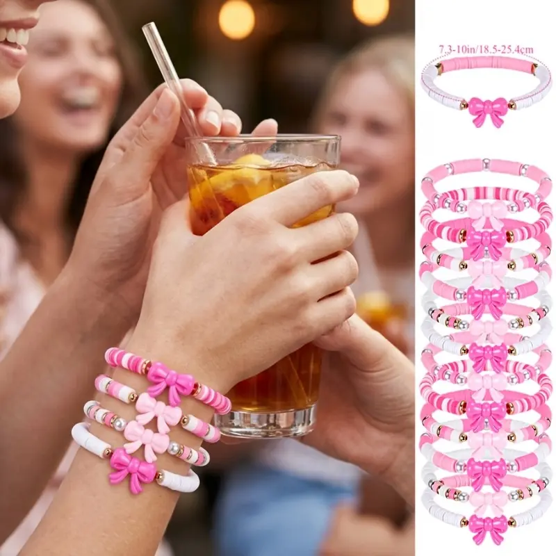 Set of 12Pcs Bow Bracelets, a Friendship Bracelet Perfect for Your Best Friend. These Bohemian-Style Gifts Are Great for Birthday Celebrations And Make Excellent Back-To-School Or Graduation Presents for Loved Ones