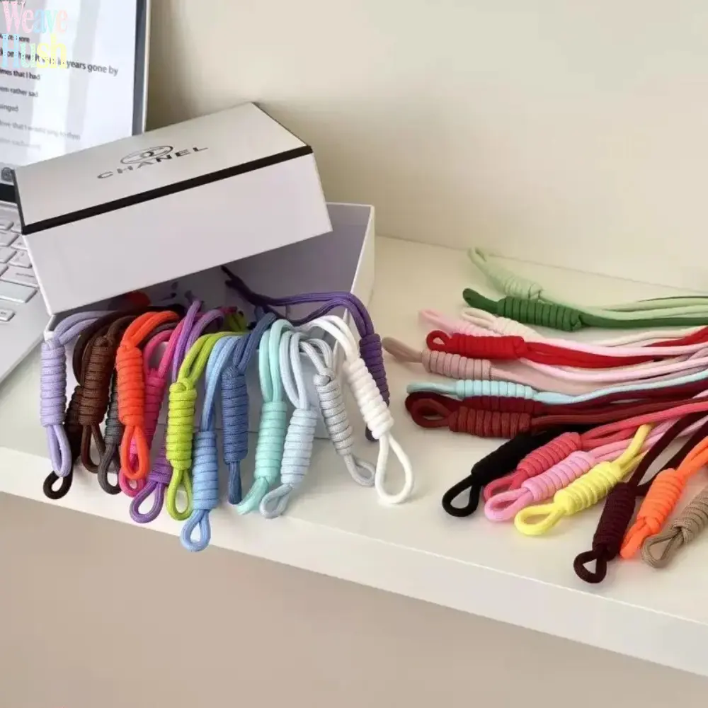 33 Pcs Colorful Caterpillar Paracord DIY Macrame Wrist Strap Kit, Trendy Ins Hand Braided Roman Knot Lanyard, Custom Bag Charm Accessory For Handbags, Keys And Daily Decor