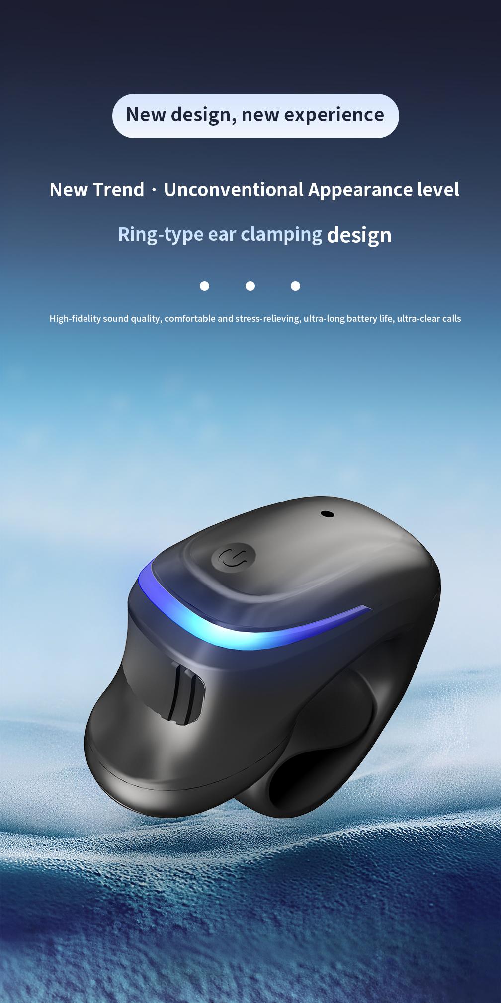 BT  Earphone Clip On Monaural Inear Motion Stereo Bone Conduction Gd28 Business Wireless Earphone Mini Monaural Tws