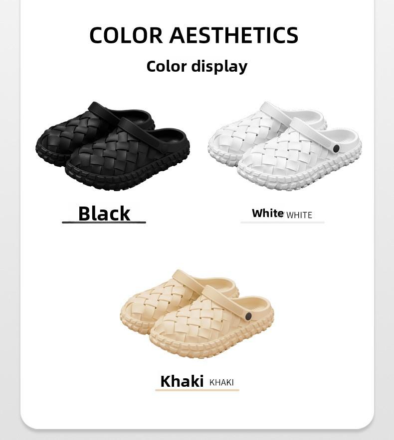 Unisex Woven Clogs for Women, Summer New Super Soft Indoor Outdoor Slippers, Fashion Casual Versatile Couple Garden Shoes arch support clog comfortable mule