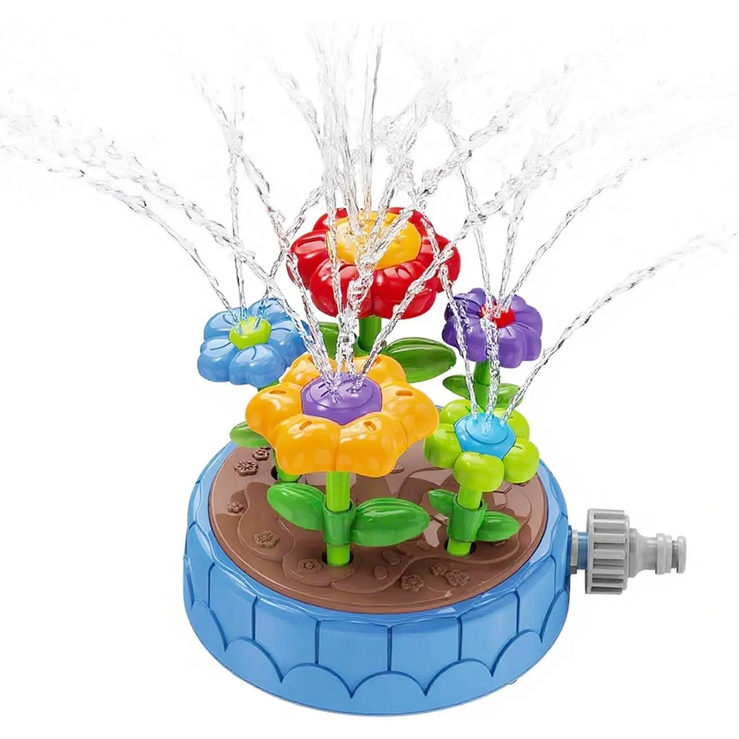 Water Sprinkler for Kids, Outdoor Water Play Toy, Shaped Flower Sprinkler, Splashing Fun Toys for Kids (Blue)fidget toys