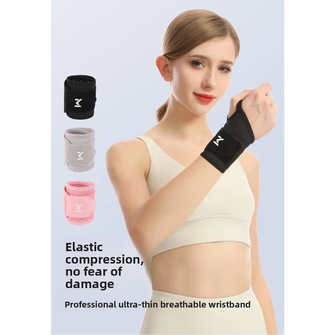 Breathable wrist guard men's thin women's wrist sprain tendon sheath special sports badminton fitness strain protective cover anti-sweat wristband basketball volleyball spica splint thumb waterproof nylon fabric