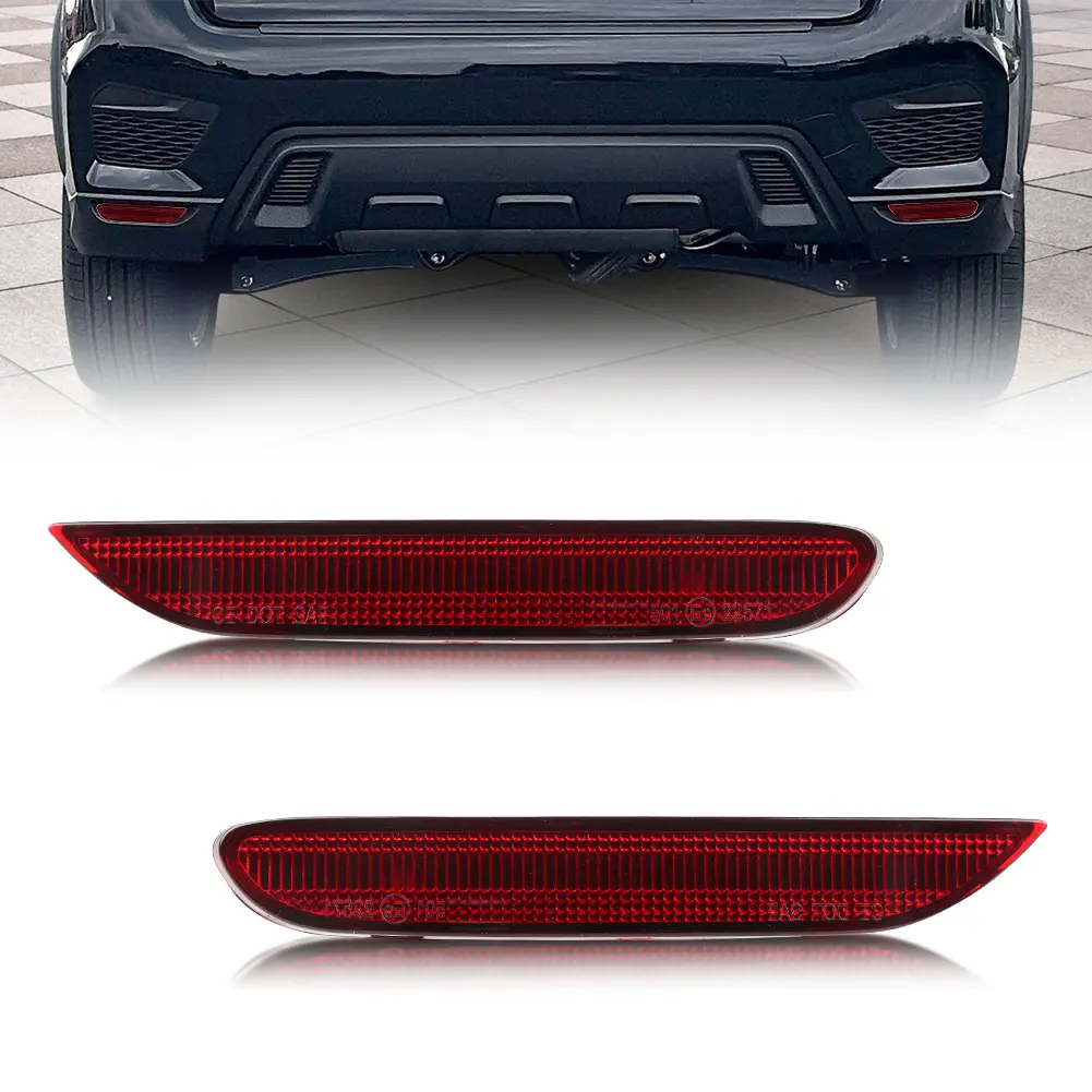 2Pcs Rear Bumper DRL Light Reflector Light Tail Light Brake Light Turn Signal Light Cover For 2020+ Mitsubishi Outlander Sport