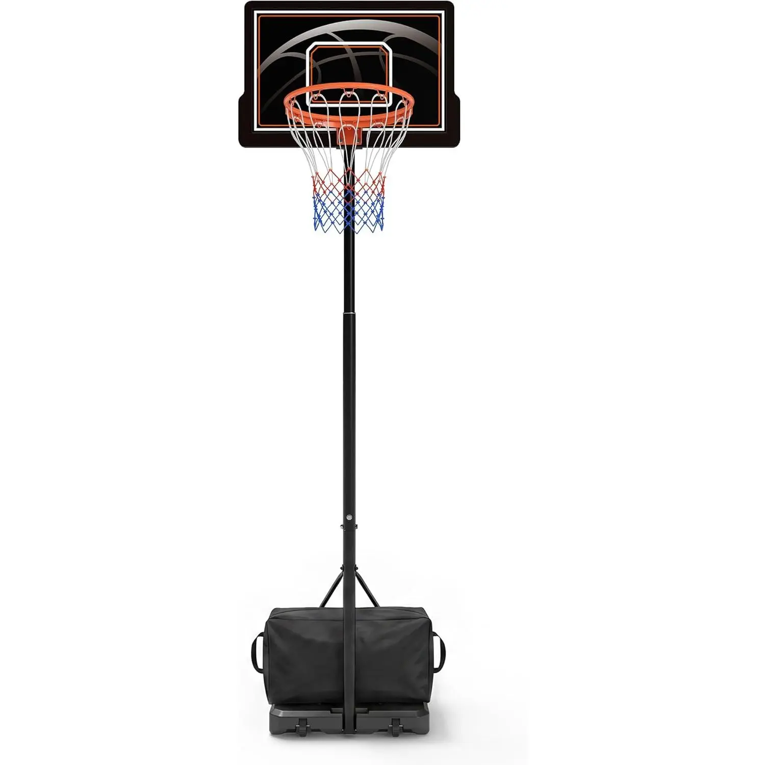 Outdoor Basketball Hoop, Basketball Goal, 4.2-7FT Adjustable Basketball Goal, 30/38/44 Inch Backboard, w/Fillable Base, Extra Anchor & Wheels, for Kids Youth Teens Adults in Backyard Driveway Court