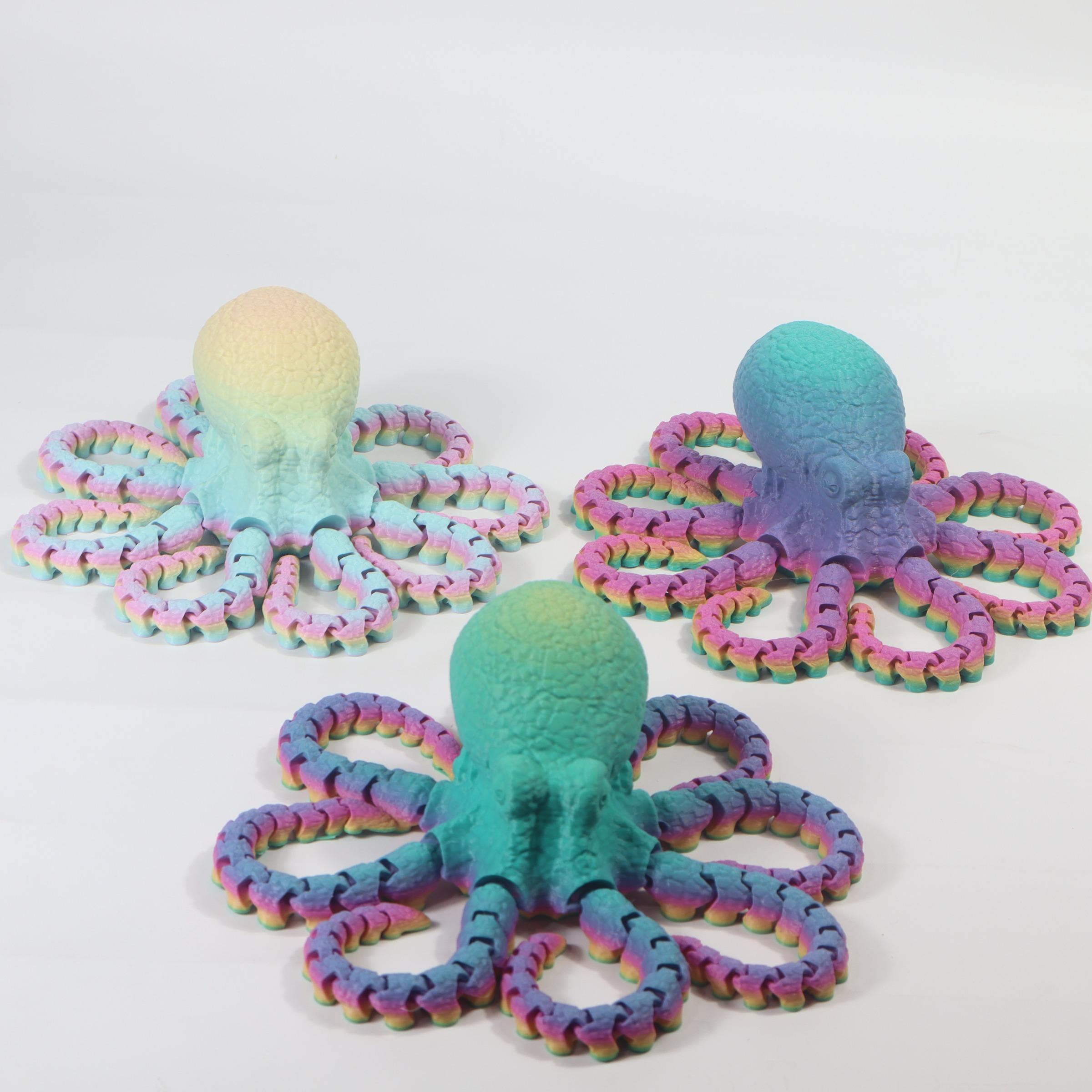 3D Printed Octopus Design Ornament, 1 Count Colorful Joint Movable Octopus Statue, Home Decor for Living Room, Bedroom, Party Decoration, Animal Design, Home Decor Ornaments