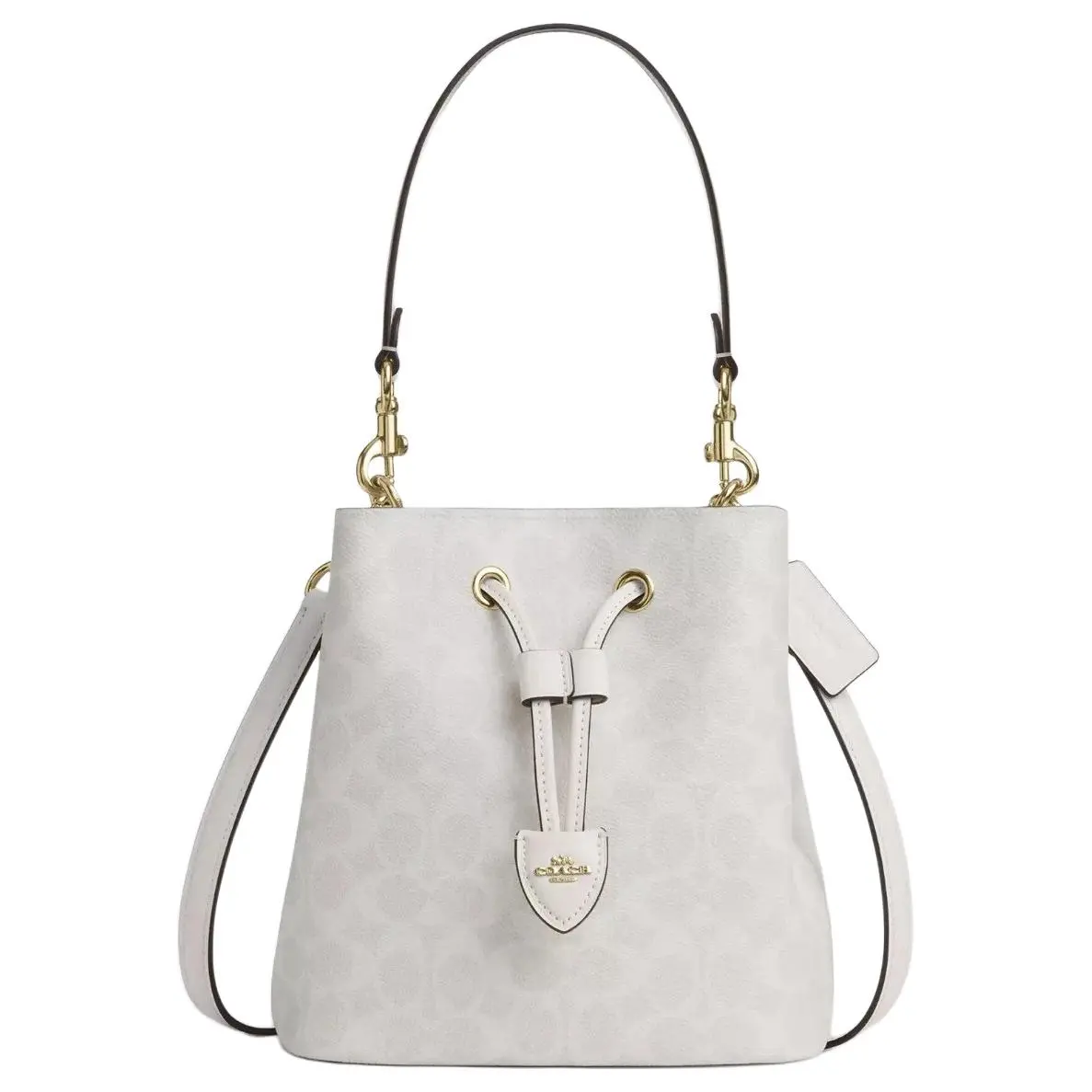 COACH Rowan 21 Small Crossbody Bag for Women – Faux Leather, Logo Detail, Gray