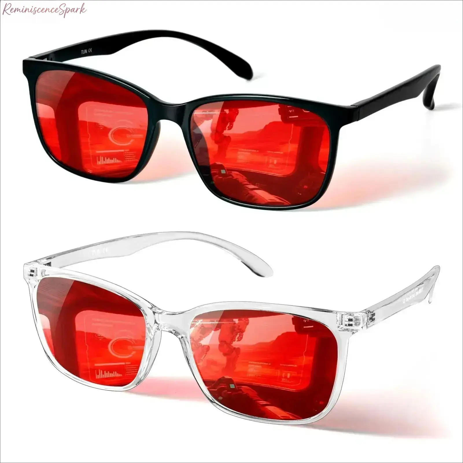 Unisex Sleep Support Blue Light Blocking Glasses, Lenses Block 99.9% Blue & Green Light with Dual AR Coatings, Lightweight Flexible TR90 Square Frame Eyewear. Anti-Eyestrain Digital Protection for All-Day Computer Work, Gaming Sessions & Night Screen Use,
